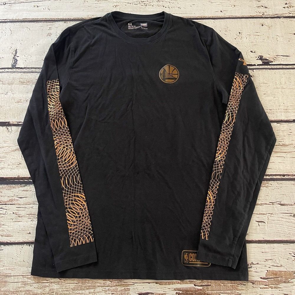 Under Armour Golden State Warriors NBA Combine Long Sleeve Shirt Heatgear Large